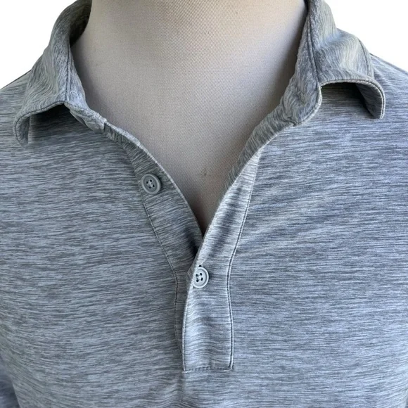 Lakota Men’s Heather Gray Performance Polo - Size Large - Picture 4 of 8